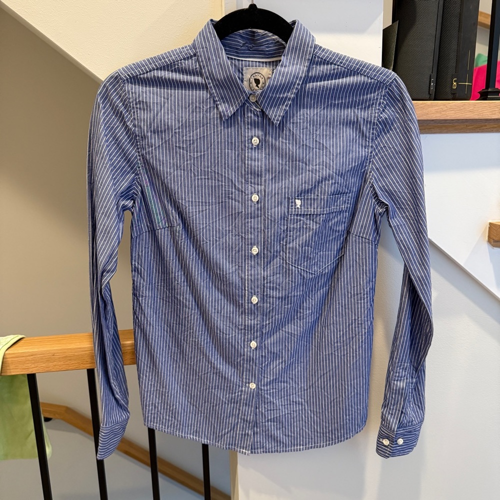 BNWOT Vintage ARITZIA TALULA Blue White Stripe Button-Up Shirt S
